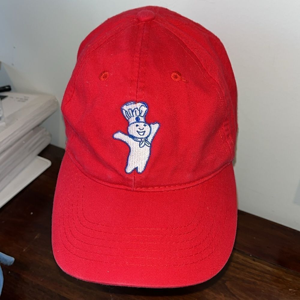 Rare 2006 Stock Up Unisex Red Pillsbury Dough Boy Bakers Baseball Golf Cap Hat